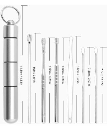 Stainless Steel Ear Wax Cleaner Tool Kit - 12pcs/2sets for Home & Salon Use - Portable Ear Pick Set for Ear Curette - Buy Online on GoSupps.com