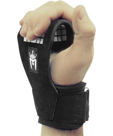 Meister Elite Leather Weight Lifting Grips with Gel Padding - Small/Medium (Pair) - Buy Online on GoSupps.com