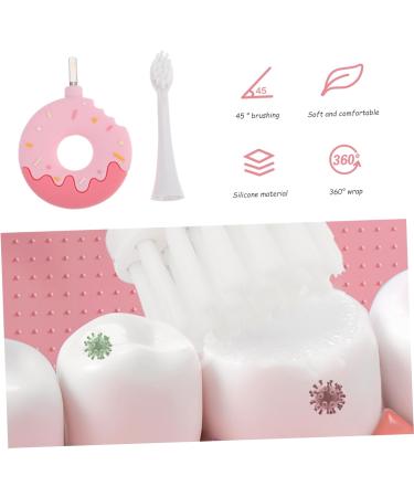 GLEAVI Pink Children's Toothbrush - Soft Silica Gel Donut Design for Gentle Tooth Cleaning (1 Pack) - Buy Online on GoSupps.com