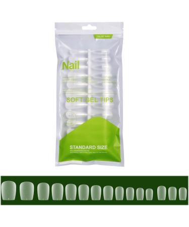 FEIlei Long Coffin Fakes Nail Tips Acrylic Press on Nails Clear Artificial False Nails - Buy Online on GoSupps.com