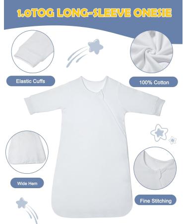 18-36 Months Lictin Baby Sleeping Bag - 100% Cotton, TOG 2.5, Sleeveless Sleep Sack with Long-Sleeve Onesie - All-Season Unisex Swaddle Wearable Blanket - Buy Online on GoSupps.com