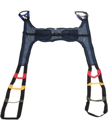 Patient Lift Sling Toileting Sling Padded Nylon Patient Lift Transfer Aid for Standing Walking Training Dark Blue Mesh H Shaped for Bariatric Nursing