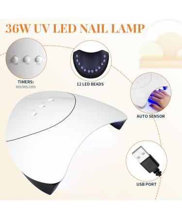 Phoenixy Poly Nail Gel Kit - 7 Colors | Nail Extension Gel Set with UV LED Lamp | Manicure Starter Gift for Women - Buy Online on GoSupps.com