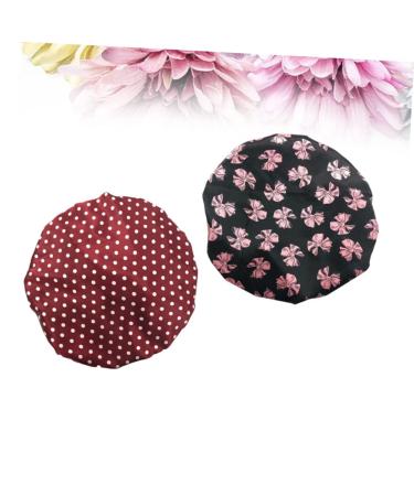 UKCOCO 2pcs Women's Reusable Shower Caps Set - Water Resistant Bath Visor for Salon & Home Use - Buy Online on GoSupps.com