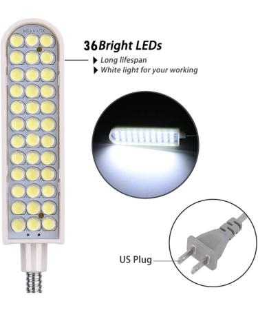 harmiey Sewing Machine Light (36LED) Gooseneck Work Light with Magnetic Mounting Base White Soft Light for Lathes Drill Presses Workbenches (3PACK) - Buy Online on GoSupps.com