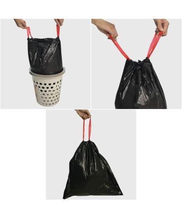 Callyne 1.5 Gallon Small Drawstring Trash Bags 210 Bags Black - Buy Online on GoSupps.com