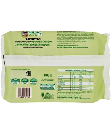 Mulino Bianco Lunette Tortina Senza Glutine Set of 6 Gluten Free Cakes with Whole Rice Flour and Chocolate Drops Pack of 140 g Each Pack Contains 4 Cakes + Polpa di Pomodoro - Buy Online on GoSupps.com