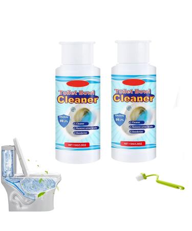 Splash Cleaner Splash Foam Toilet Cleaner 150g Toilet Active Oxygen Agent Cleaner Foaming Powder For Squatting Pans Urinals Washbasins Toilet Bowl With Cleaning Brush(Color:2PCS)