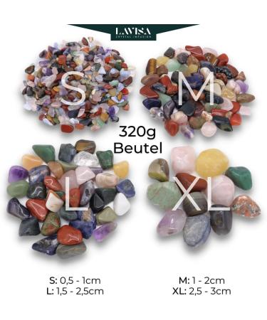 Buy Lavisa Drum Stones - 100% Natural Healing Gemstones for Water Treatment | Halbedelstein Mixture | International Shipping Available | 320g - Buy Online on GoSupps.com