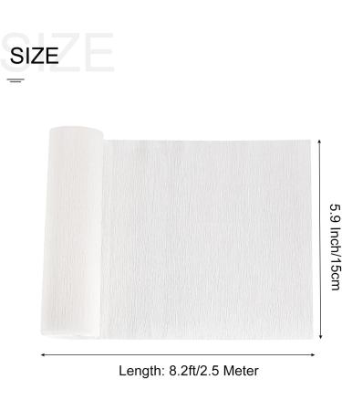 MECCANIXITY Crepe Paper Roll 8.2ft Long - White Pack of 3 - Buy Online on GoSupps.com