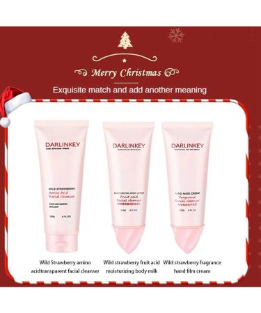 Skincare Gift Sets for Teenage Girl - Skincare Set Includes Facial Cleanser Hand Cream Body Lotion - Strawberry Gift Sets For Women - Moisturizing Skin Care Gift Box - Pamper Set Gifts - Buy Online on GoSupps.com
