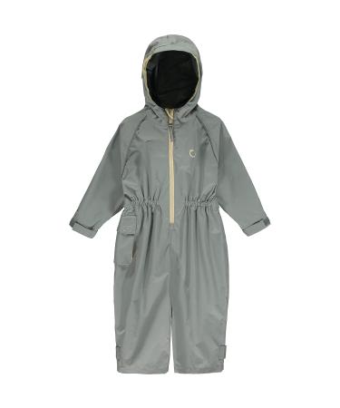 Hippychick Waterproof All In One Shell Rainsuit Splashsuit Snowsuit for Kids Essential Outdoor Clothing For Children 3-4 Years grey