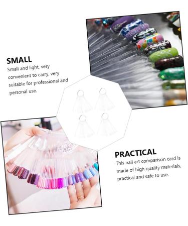  Didiseaon Didiseaon 150 Pcs Fan-Shaped Nail Polish Color Board Practice Nail Plate Nail Color Card Sample - Buy Online on GoSupps.com