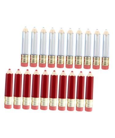 PartyKindom Lot De 20 Tubes De Brillant L vres Vides Et Rechargeables Taille Mini Plastique Transparent Et Rouge Pour Diy Maquillage Usage D butant Recharges Cosm tiques