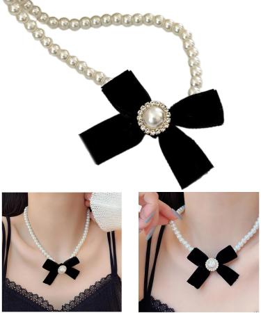 Vsilay Lianxue Elegant Bowknot Pendant Necklace - Long-lasting Imitation Pearls for Fashion Outfits - International Shipping Available - Buy Online on GoSupps.com