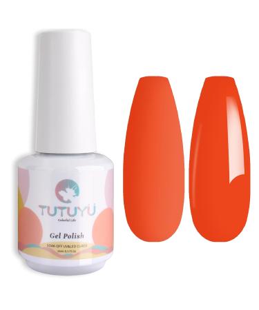 Neon Orange Red Gel Polish 15ml - Bright UV/LED Soak Off Manicure & DIY Nail Art Summer Color GP0084 - Buy Online on GoSupps.com