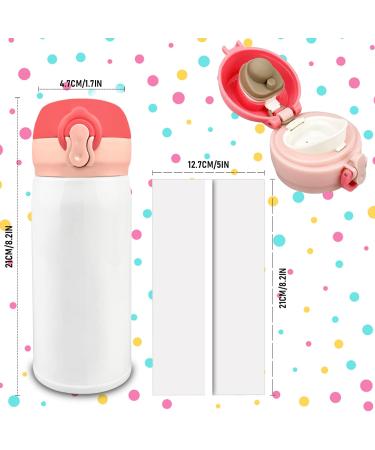 AIHeart Kids Sublimation Water Bottle 16oz - Stainless Steel Double Wall Vacuum Insulated Sport Bottle 2-Pack (Pink/Green) - Ideal for School & Travel - Buy Online on GoSupps.com