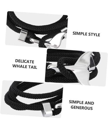 WRITWAA 1pc Whale Tail Bracelet Handmade Bracelets Birthday Party Favors Sailing Bracelet Mermaid Bracelet Whale Tail Jewelry Summer Jewelry Rope Accessories Do Not Fade Lovers Silica Gel - Buy Online on GoSupps.com