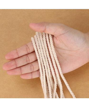 Natural Cotton Macrame Cord 4mm x 328 Yards - 3 Strands Twisted Rope for Wall Hanging, Plant Hangers, Crafts - Wedding Decorations - Natural Color - Buy Online on GoSupps.com