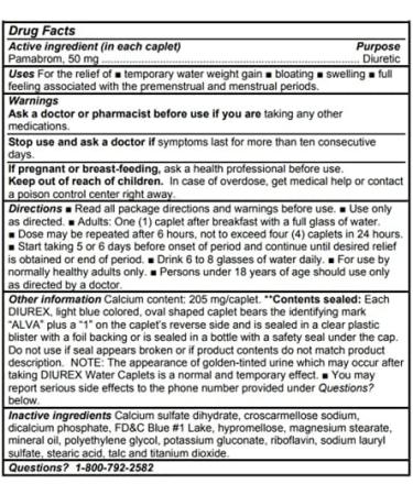 Diurex Max Water Pills - Maximum Strength Caffeine-Free Diuretic for Water Bloat - Buy Online on GoSupps.com