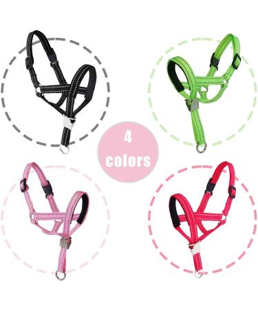 OHVEECA Dog Head Collar to Prevent Pulling Adjustable Soft Fabric Padded Dog Head Harness with Reflective Strap Dog Head Halter for Training Guide(M Green) - Buy Online on GoSupps.com