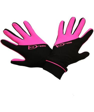 IceDress Two Color Thermal Figure Skating Gloves - Black and Hot Pink - Buy Online on GoSupps.com