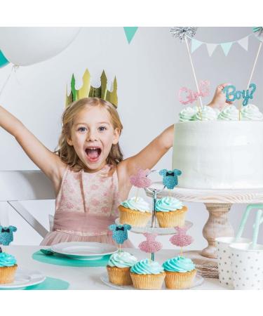 Sundecor 36Pcs Glitter Boy or Girl Cupcake Toppers Gender Reveal Party Decors Bling Pink or Blue Onesie Jumpsuit Cupcake Picks Cake Decorations for Celebrating Baby Shower Kids Birthday Party Supplies 06 Boy Or Girl - Buy Online on GoSupps.com