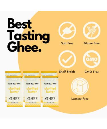 Classic Ghee Butter  Grass-Fed by Indian Milk & Honey  0.5 oz x 6 | Handmade & Locally Sourced Ghee Clarified Butter | Lactose  Gluten & Casein Free | Ghee in Portable Sachets Classic Original - Buy Online on GoSupps.com
