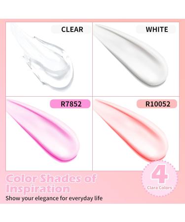 Clara Colors Poly Gel Nail Kit 4 Colors 15ml Clear White Jelly Nude Pink Builder Poly Extension Gel Nail Kit with Slip Solution Base Top Coat Gel and Nail Art Tools Polygel Nail Kit Starter Kit DIY Christmas Gifts - Buy Online on GoSupps.com