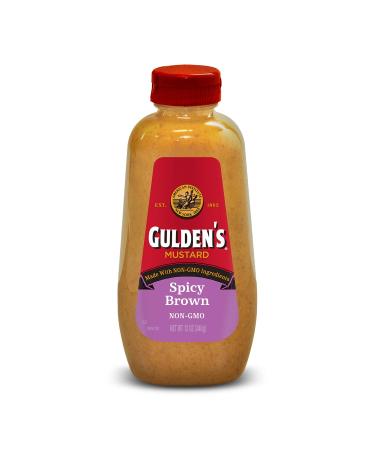 Gulden Squeeze Brown Mustard-12 oz Spicy Brown Mustard