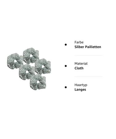 Frcolor 5pcs Christmas Hair Scrunchies - Elastic Sequin Ponytail Holders for Women & Girls | Stylish Hair Jewelry - Buy Online on GoSupps.com