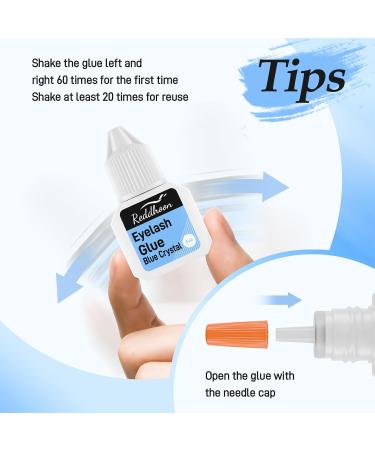 Fast Drying Waterproof Lash Glue - Strong Hold Individual & Cluster Extensions (5ML) | Long Lasting DIY Eyelash Glue for International Shipping - Buy Online on GoSupps.com