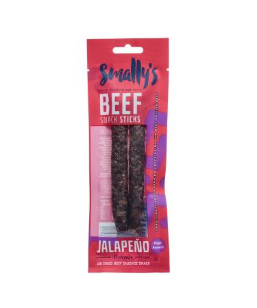 Smally's Biltong Smally's Biltong - Beef Sticks Jalapeno Beef Cabbage High Protein Beef Snack Air Dried South African Traditional Beef Sausage - 40g x 15 Packs