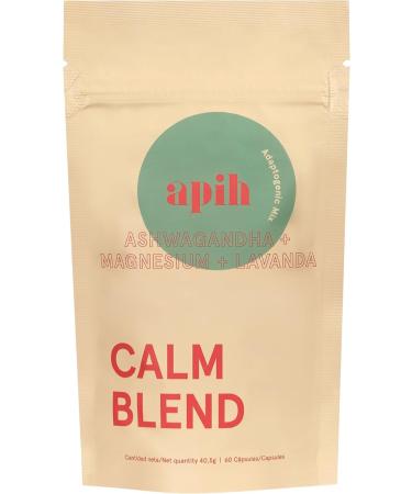 Calm Blend | Ashwagandha + bisglycinate de magn sium + lavande + vitamine C avec extrait de lavande 60 g lules seulement 2 g lules par jour