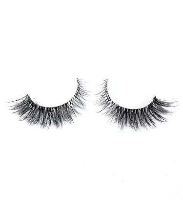 Wleec Beauty Short False Eyelashes set - 7 Pairs of 12mm Wispy Fluffy 3D Faux Mink Lashes for Natural Cat Eye Look | Clear Band | CC95 - Buy Online on GoSupps.com
