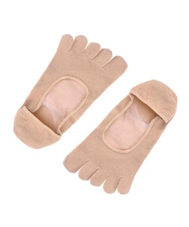 GLEAVI Socks for Heels Spa Socks 5 Finger Socks Dry Cracked Heels Socks Gel Socks Breathable Socks Five Finger Socks Sock Foot Pad No Show Socks Dry Skin Anti Cracked Feet