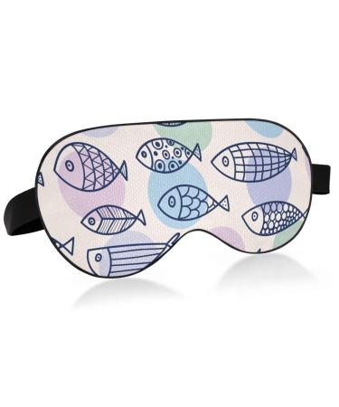 Haskirky Light Blocking Eye Mask Breathable and Adjustable Adult Men and Women Travel on Business Trips Yoga Meditation Light Smooth Comfortable Eye Mask Office Deep Sleep Goodies Colorful Cartoon