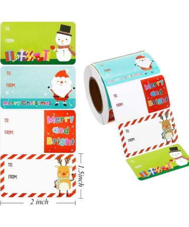 Christmas Tags Gift Tag Stickers for Gifts 500Pcs Self Adhesive Stickers Gift Tags Decorations Gift Wrapping Presents Labels for Gift Bags Cards Envelope Decals Birthday Wedding Holiday Decor (snowman) - Buy Online on GoSupps.com