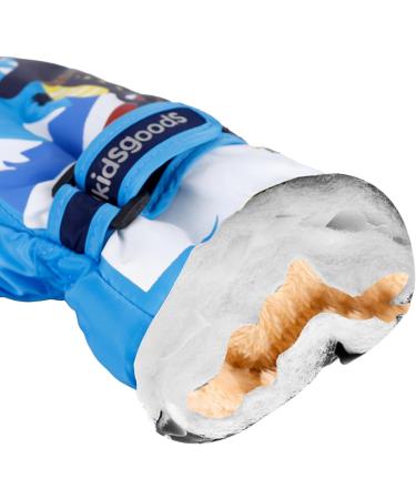 Kids Ski Gloves Mittens - Waterproof Winter Snow Gloves for Boys Girls (Light Blue-2, 6-10 Years) - Buy Online on GoSupps.com