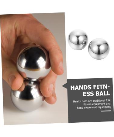 Lurrose Stainless Steel Stress Balls | 2-Piece Hand Massage Devices | Fitness & Health Balls for Relaxation & Exercise - Buy Online on GoSupps.com