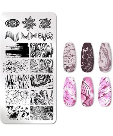 Onsinic Stainless Steel Nail Art Stamping Plate Marble Pattern Nail Design Template for Perfect Nail Care - Buy Online on GoSupps.com
