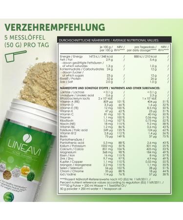 Lineavi Activated Food Diet Shake - 500g Meal Replacement for Weight Loss | Lactose & Gluten-Free Soy Pea Rice & Whey Protein Shaker - Buy Online on GoSupps.com