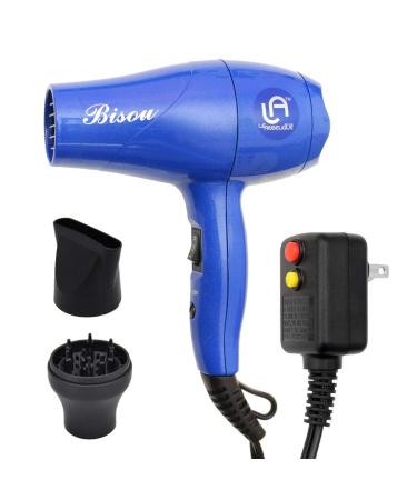 Le Angelique Mini Hair Dryer 1200W Super Strong with Diffuser Travel Size (Blue)
