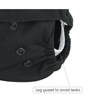 Babygoal Cloth Diaper Cover for Girls - Adjustable Reusable Covers (6pcs) + Wet Bag - Girl Color 01 - Buy Online on GoSupps.com