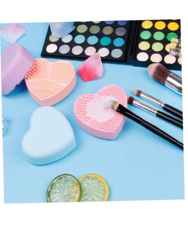 Heart-Shaped Silicone Makeup Brush Cleaner | 1pc Scrubber & Washing Mat for Beauty Tools - Buy Online on GoSupps.com
