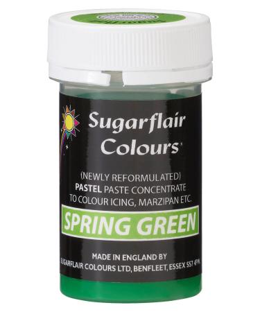 Sugarflair Spring Green Pastel Food Colouring Paste Highly Concentrated for Use with Sugar Pastes Buttercream Royal Icing or Cake Mix Subtle Colour Dye - 25g