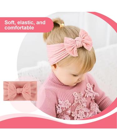Shop Eihi 4-Piece Baby Girls Headband Set | Nylon Hair Bands for Newborns & Toddlers - 4 Colors Available - Buy Online on GoSupps.com
