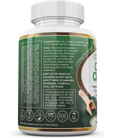 VibraxLabs Chlorella Capsules - 600mg Broken Cell Wall Veggie Pills - Protein Powder Supplement for Natural Detox - Made in USA - Buy Online on GoSupps.com
