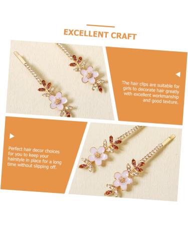 Beatifufu 1 Pair Rhinestone Flower Hair Clip Hair Accessories Rhinestone Barrettes Hair Clips for Decorative Hairpins Bobby Pin Hair Barrettes Rhinestone Hair Clips - Buy Online on GoSupps.com