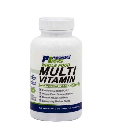 Performance Inspired Nutrition - Whole Food Multi Vitamin 1 Billion CFU Probiotics BCAAs Energizing Herbal Complex - 90 Count (Pack of 1)
